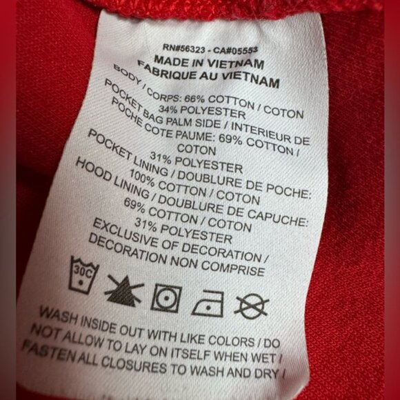 Nike Tech Fleece Men Large University Red White Zippered Hoodie Hooded Jacket - Picture 6 of 13